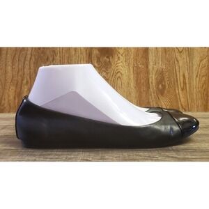 Franco Sarto Zippy Ballet Flat Cap Toe Shoes Women's Size 8 Black